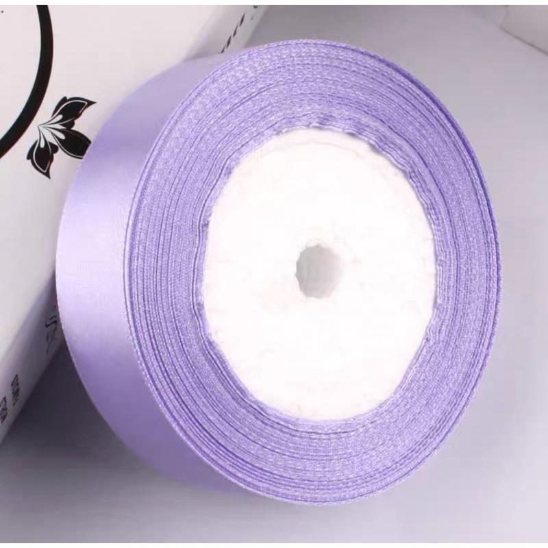 2.5cm Satin Floral Silk Ribbon Headband, Gift & Cake DIY, 25mm Polyester Craft Webbing