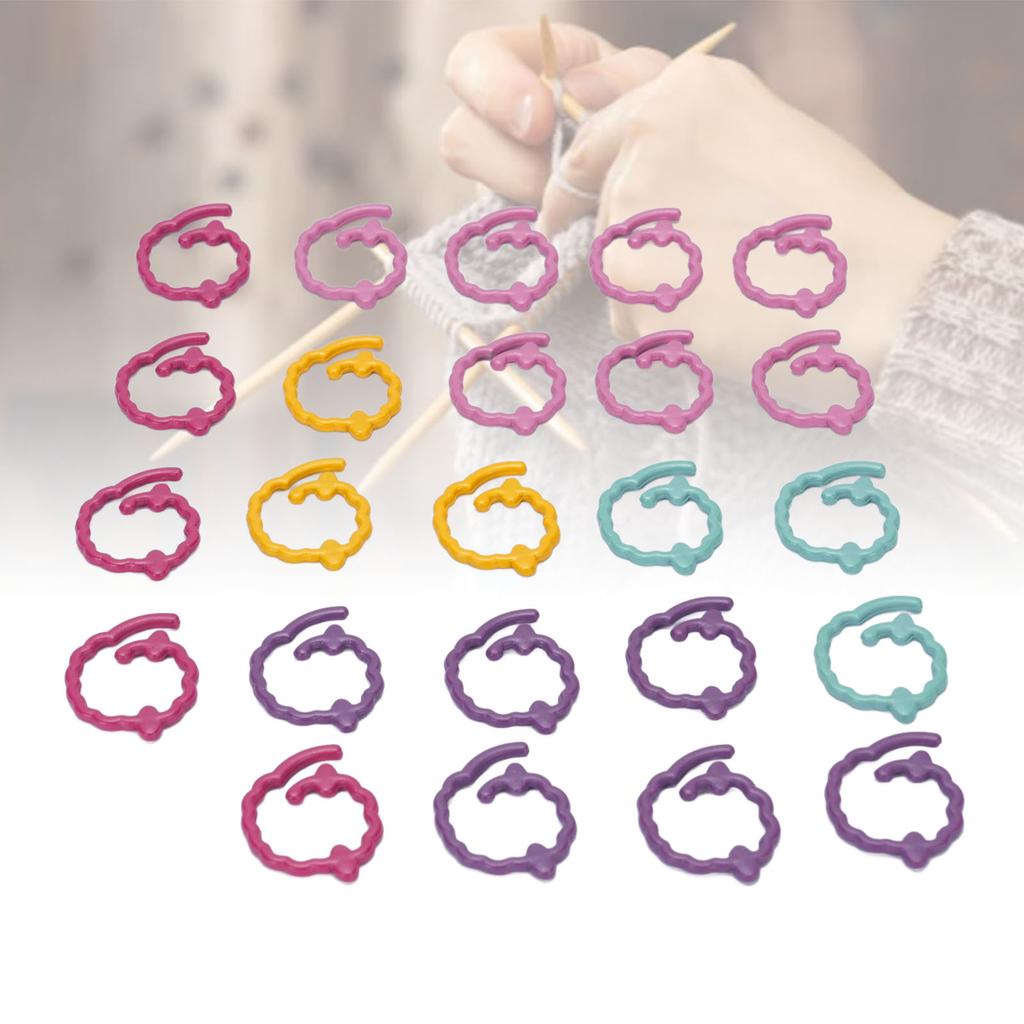 24Pcs Knitting Stitch   s Zinc Alloy Spiral Sheep Patt n Knitting   s for Fabric Crafts