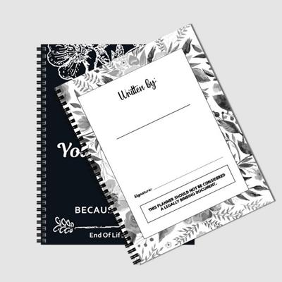 Cuaderno planificador de fin de vida, tamaño A4, 73 hojas, papel grueso