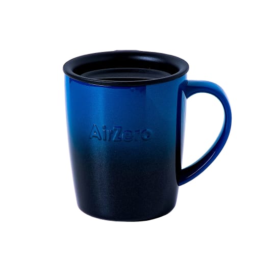 GoodPlus+ Vacuum Insulated Stainless Steel Mug "Air Zero" 300ml, Gradient Blue [Keeps hot and cold drinks hot/cold] [With a secure sliding lid] [Keeps