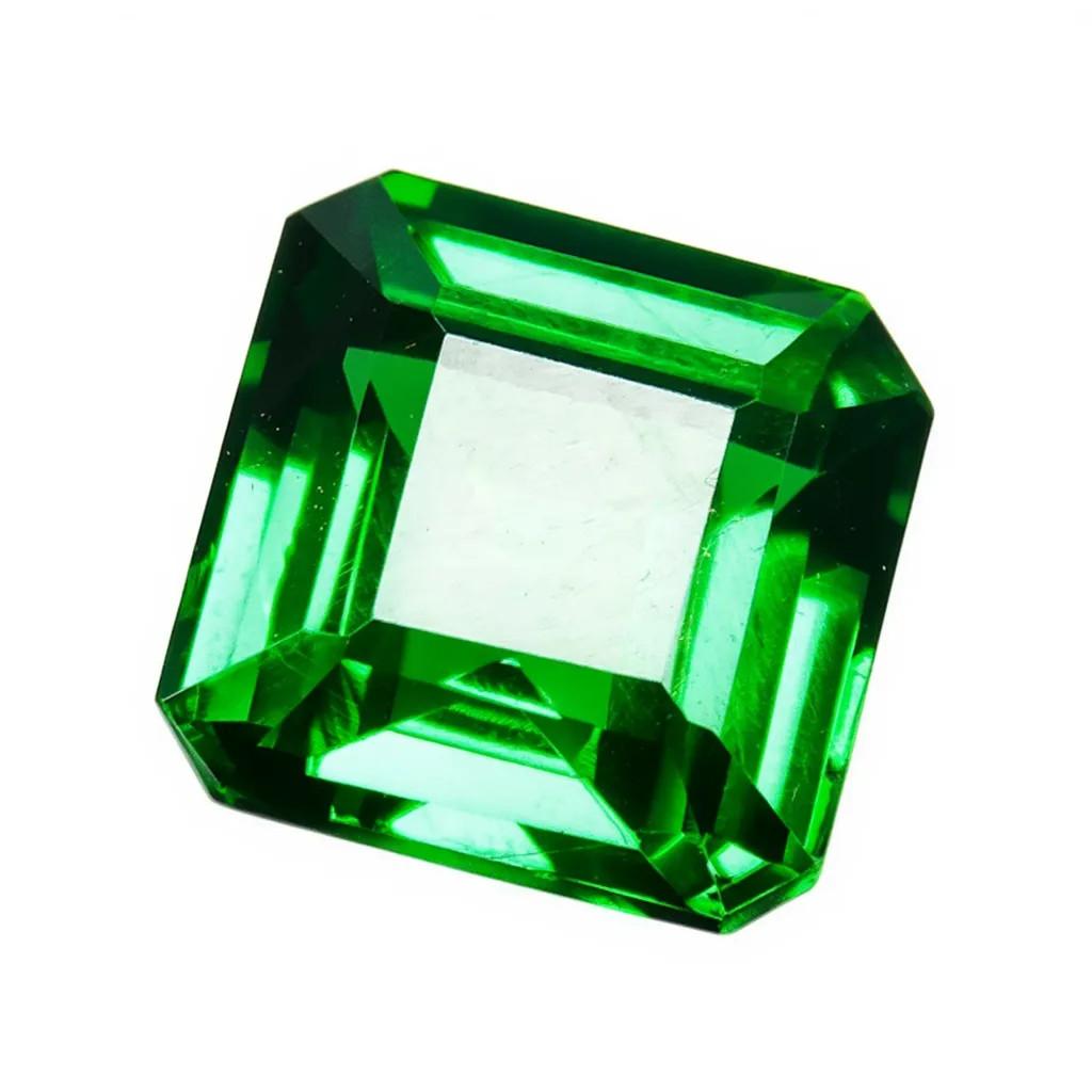 Natural Tsavorite Garnet Square Cut Green 9 Ct   Loose Gemstone