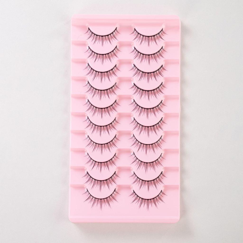 Dichte schwarze falsche Wimpern - Natürlich, voller Streifen für Cosplay/Comic, ideal für Anfänger und Cross-Border-Stile.