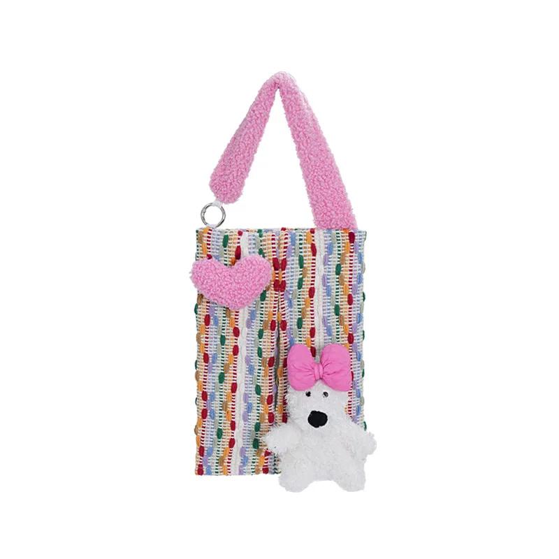 

Cute Tissue Boxes Car Tissue Holder Auto Backseat Hanging Accessories Organizer Car Interior Decoration Plush Home Storage Bag