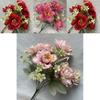 Bukett med sidenblommor 6 Huvud Pion Bröllop Heminredning Med Realistisk Design För Fotografering