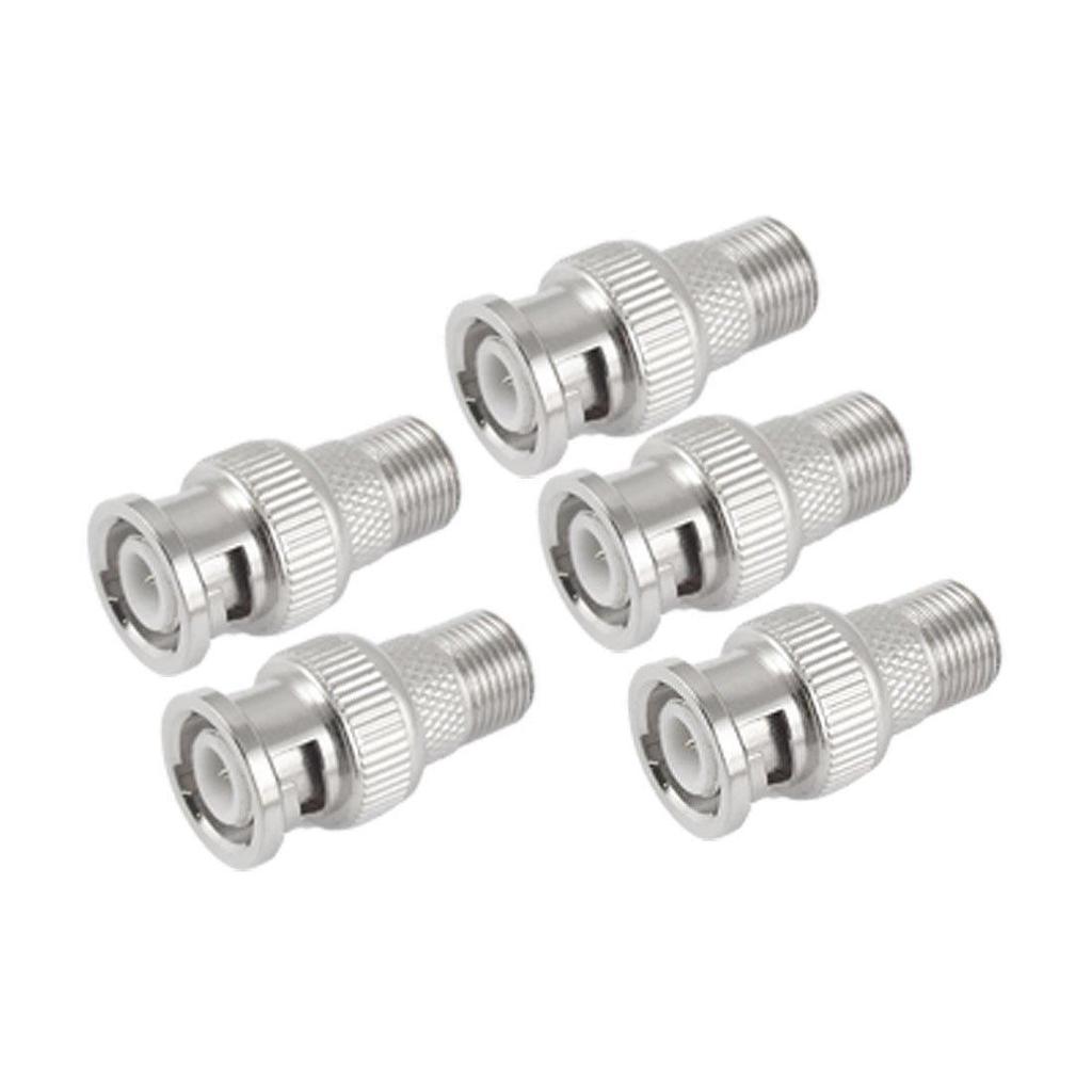 10 Pcs BNC Male to F Female Coax RF Connector RG6 RG59 Adapter Converter Jack