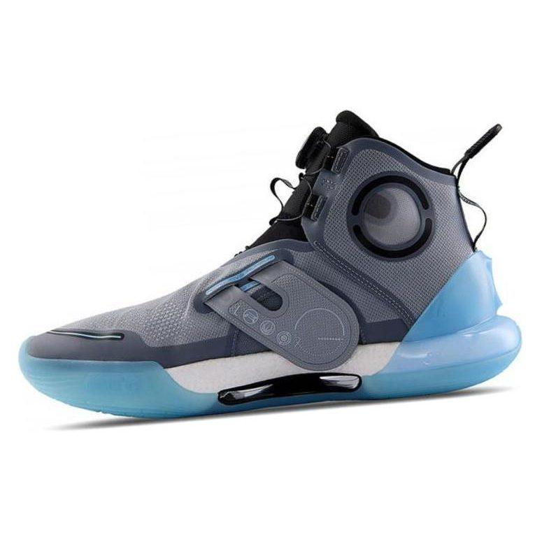 Li Ning YuShuai Evolution Slip Resistant, Abrasion Resistant, Breathable High top Basketball Shoes Men's Gray Blue ABAR041-3