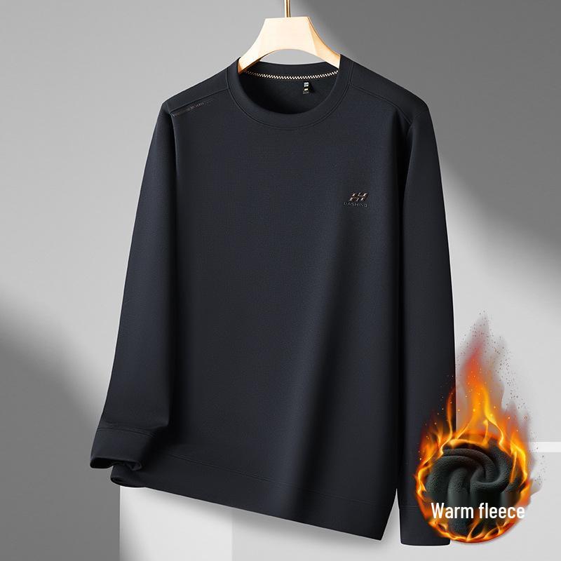 Herren 2025 Winter Übergröße Fleece-gefüttertes Rundhals-Sweatshirt - Verdickt & Lockerer Schnitt