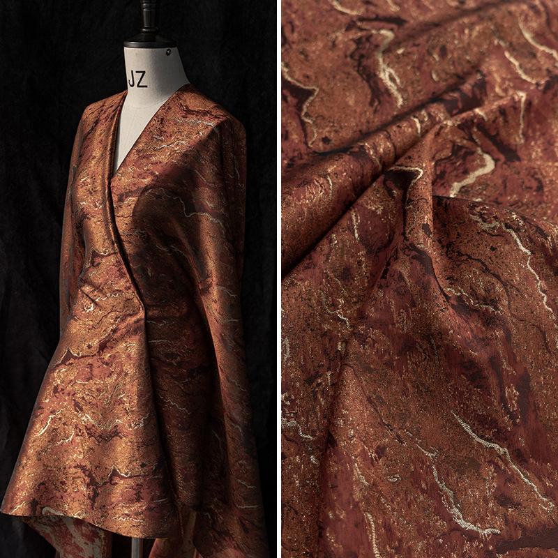 

165cm Wide Chinese Style Ice Crack Pattern Gilded Texture Jacquard Fabric for DIY Horse-face Skirt Hanfu Vest Coat Trousers 100x165cm