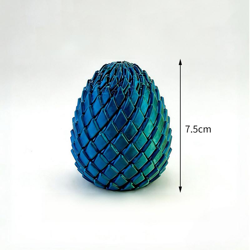 Uovo di Drago Giocattolo Decompressione Stampa 3D - Sfera Fidget Rotante Liscia Sollievo Ansia ADHD Giocattolo per Dita Eco-Sicuro per Bambini Adulti