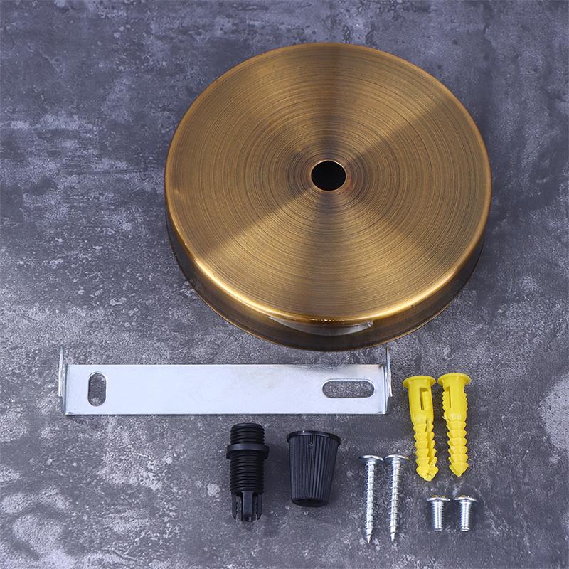 Black Silver Bronze Ceiling Plate Wall Sconce Mount Diy Light Fittings Lamp Base Vintage Pendant Lamp 100*20Mm Disc Base