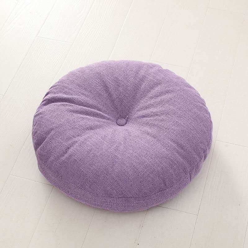 40-70cm Round Cushion Linen Cotton Seat Pad Thick Washable Cushion Meditation Mat Modern Sofa Pillow Tatami Chair Back Cushion