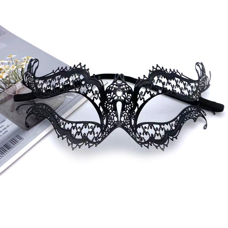 Mască de Prințesă cu Strasuri pentru Jumătate de Față - Acoperire Glamuroasă pentru Ochi pentru Balul de Halloween