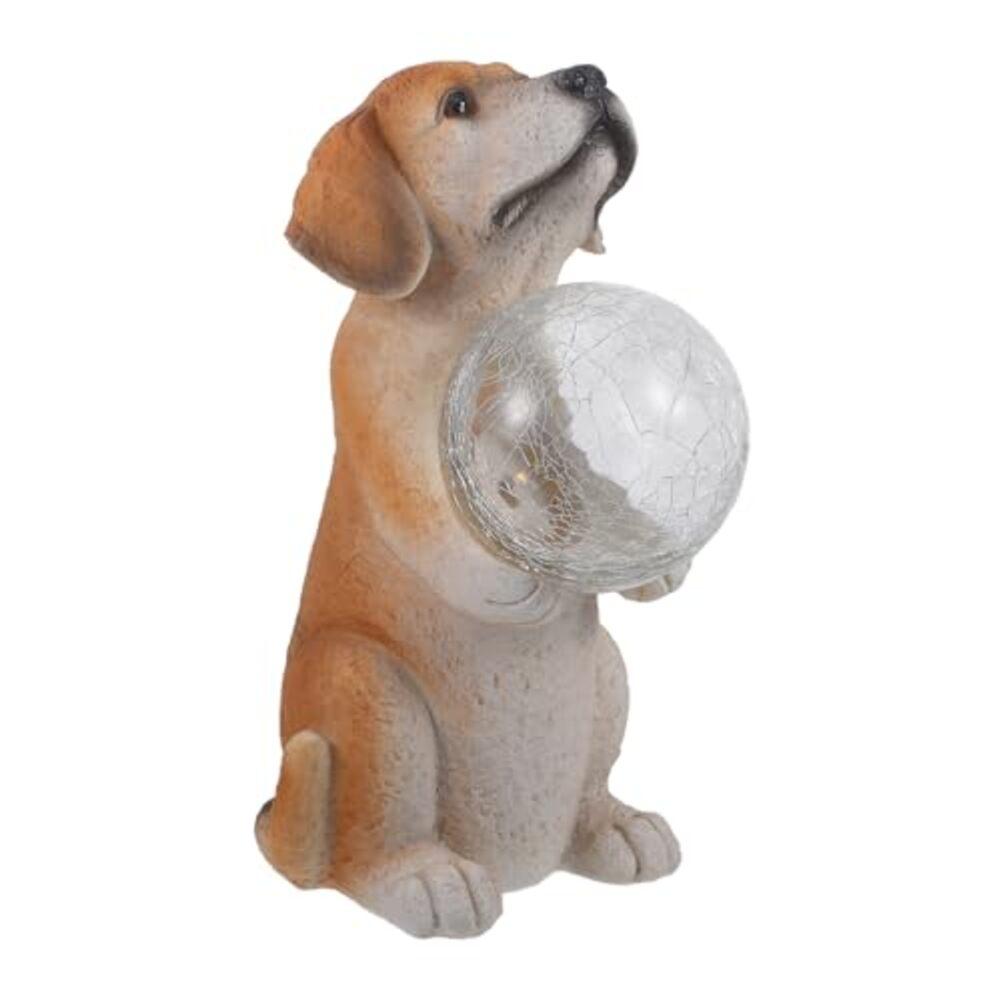 Realistic Dog Figurine Solar Light Garden Ornament