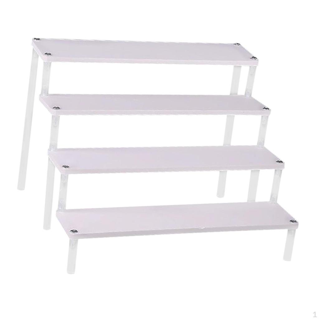 Drewniany stojak wystawowy na figurki, perfumy, lakier do paznokci, organizer do przedmiotów kolekcjonerskich