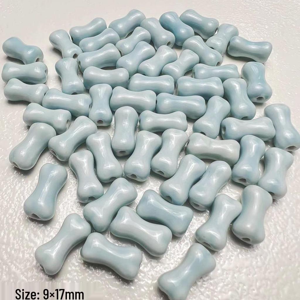 Blue Series Japanese Ceramic Seashell & Heart Beads for DIY Jewelry