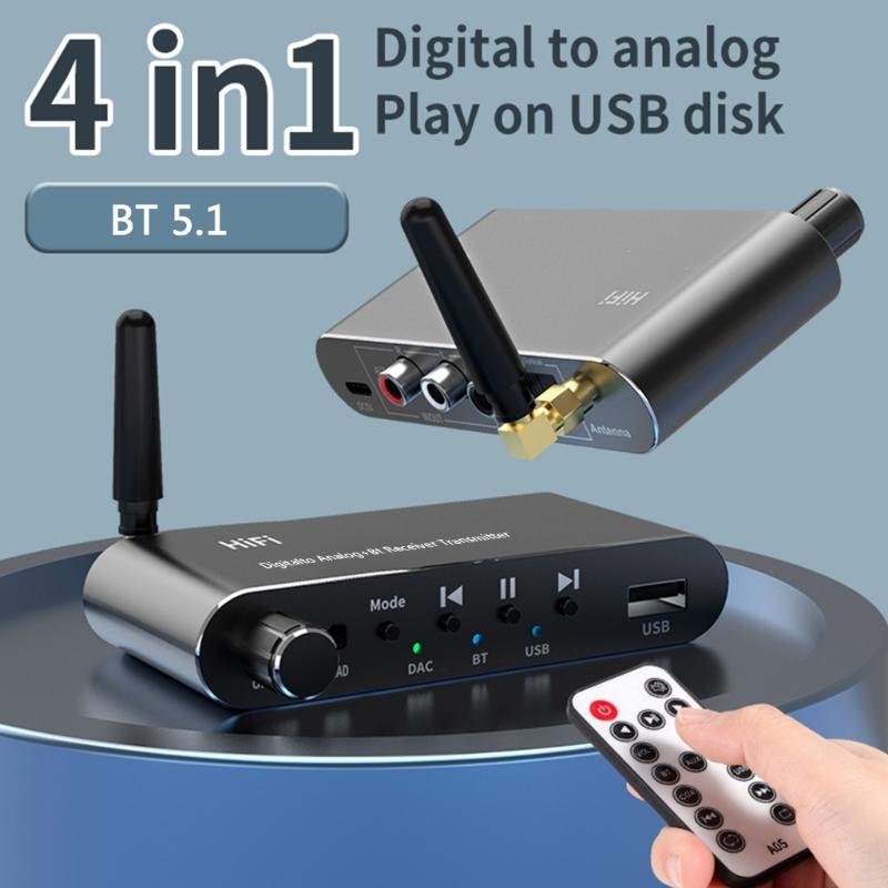 High-performance Digital-to-analog Converter -compatible Eceiver Transmitter Coaxial SB Adapter Aluminum