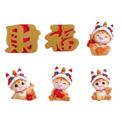 Chinese Zodiacs Animal Statue Figurine for New Years Holiday Birthday Decorations Horses Figurines New Years Ornament