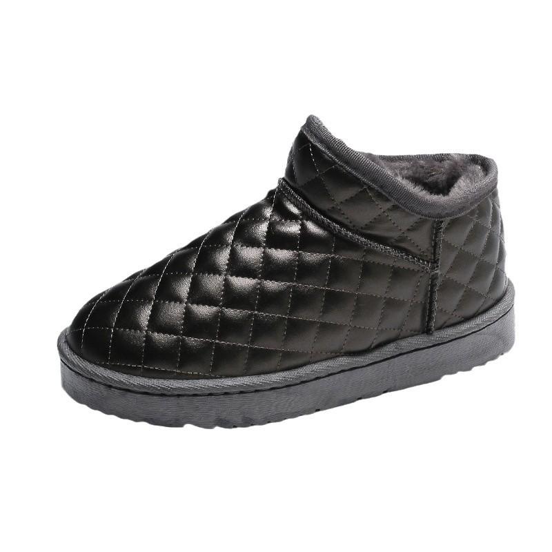Fleece thickened cotton boots women's 2025 winter new short tube cold-proof cotton boots warm cotton shoes fur integrated short boots