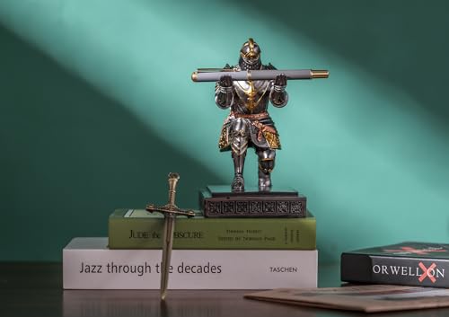 HDMbigmi King's Guard Knight Pen Holder, Pen Stand, Desk Organizer and Accessories, Resin Pencil Holder, Gift, Great for Office or Home Desk Organizer