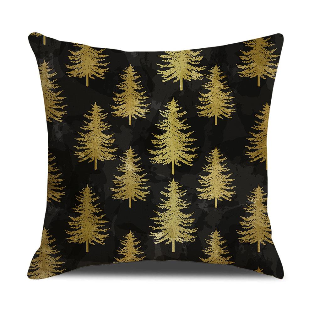 New Black and Red Plaid Elk Christmas Festive Pillowcase Christmas Tree Car Cushion Cover