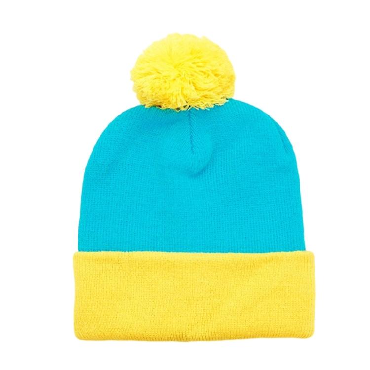 Thick Winter Cap Color Block Stretchy Pullover Hat Warm Headwear for Adult Children Festival Gathering Photo Props
