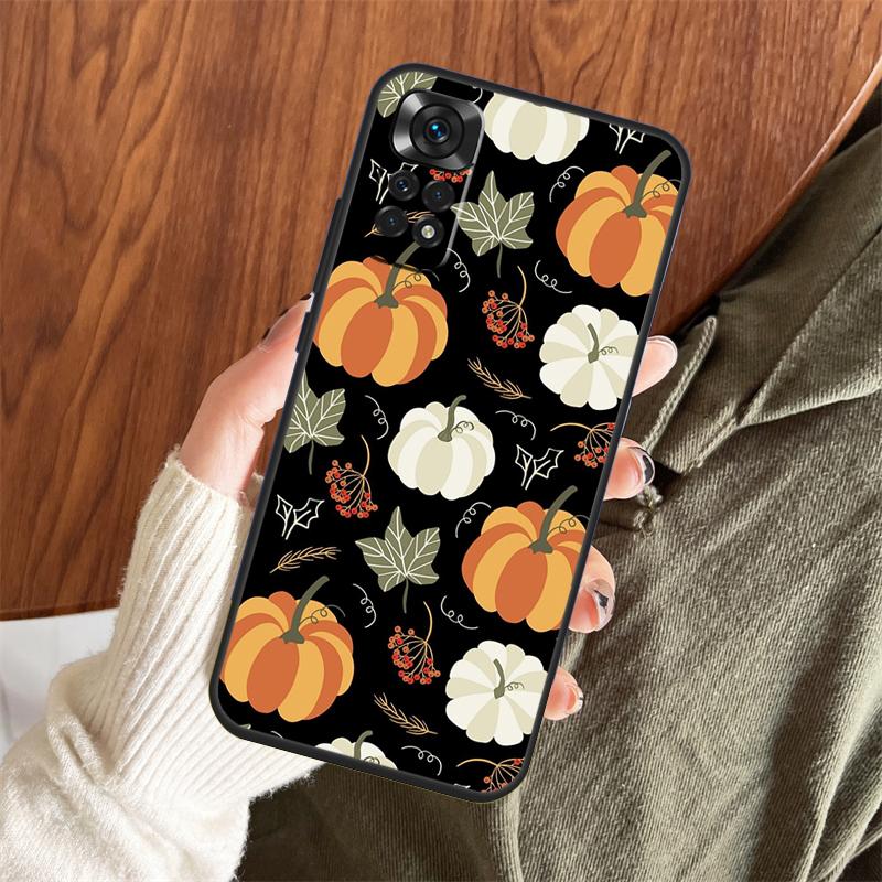 Autumn Leaves Fall Pumpkin Case For Xiaomi Redmi Note 14 Pro 13 12 11 10 15 Pro Plus Redmi 15 C 13 10C 12C 13C 14C Cover