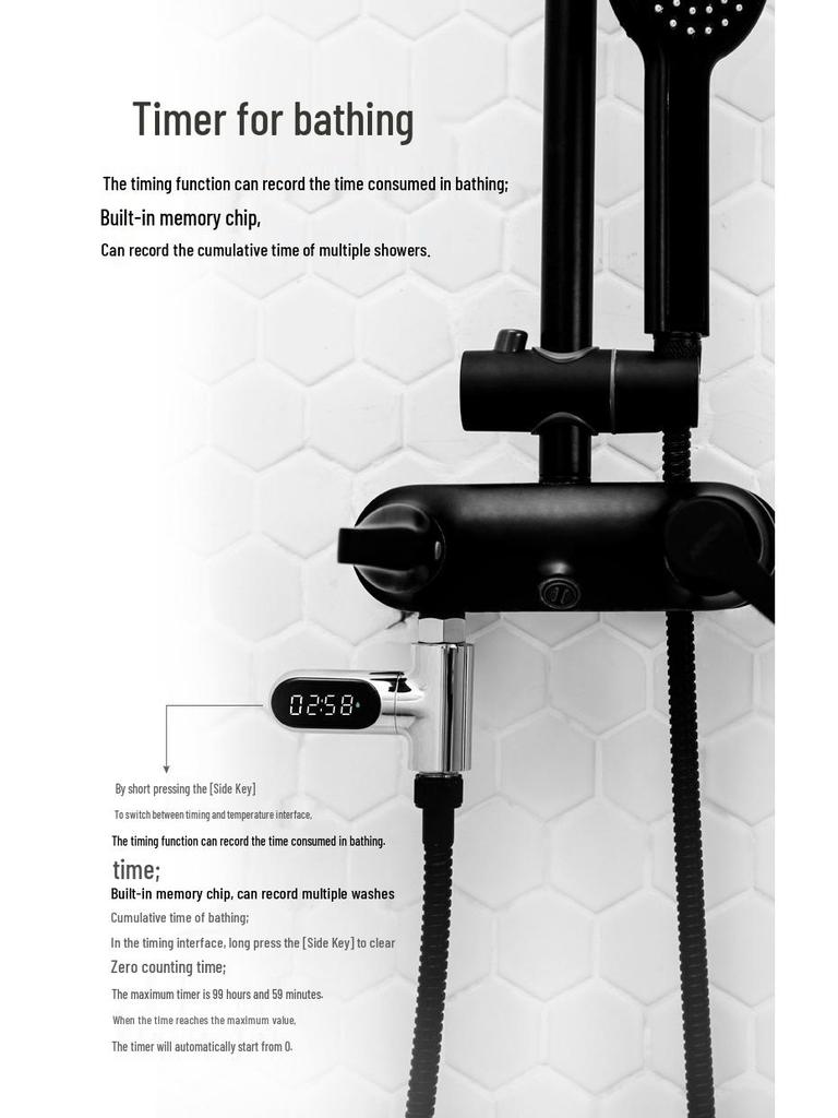 2nd Gen Passive LED Water Thermometer: Accurate Fahrenheit/Celsius Sensor with Visible Temp Display & Time Recording