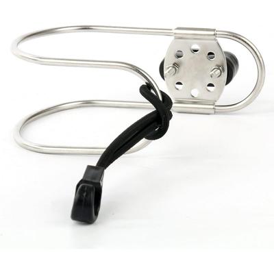 Amarine Made Stainless Steel Horseshoe Bracket Life Buoys Ring Holder Plastic Mount Well (1 PCS-Silver)