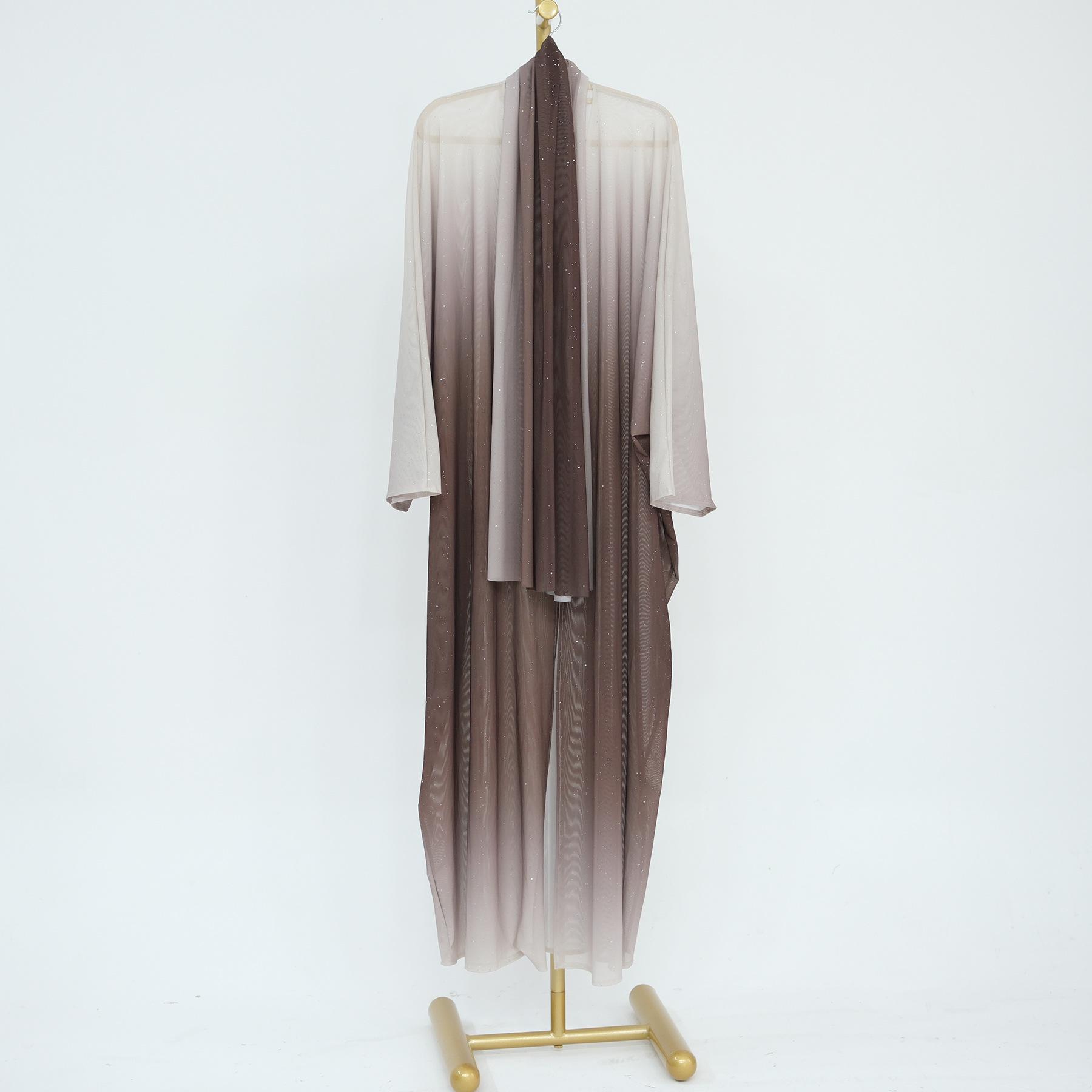 

Gradient Color Daily Party Cardigan with Headscarf - LR840 Small