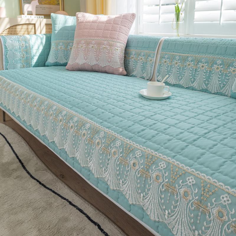 Sofa Cushion for All Seasons, High-end Modern Simple Living Room Fabric Non-slip Cushion Sofa Cover Backrest Cover