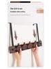 Bamboo & Wood Over-the-Door Hook Wall-Mounted No-Punch Coat Rack - Creative Entryway & Bedroom Storage
