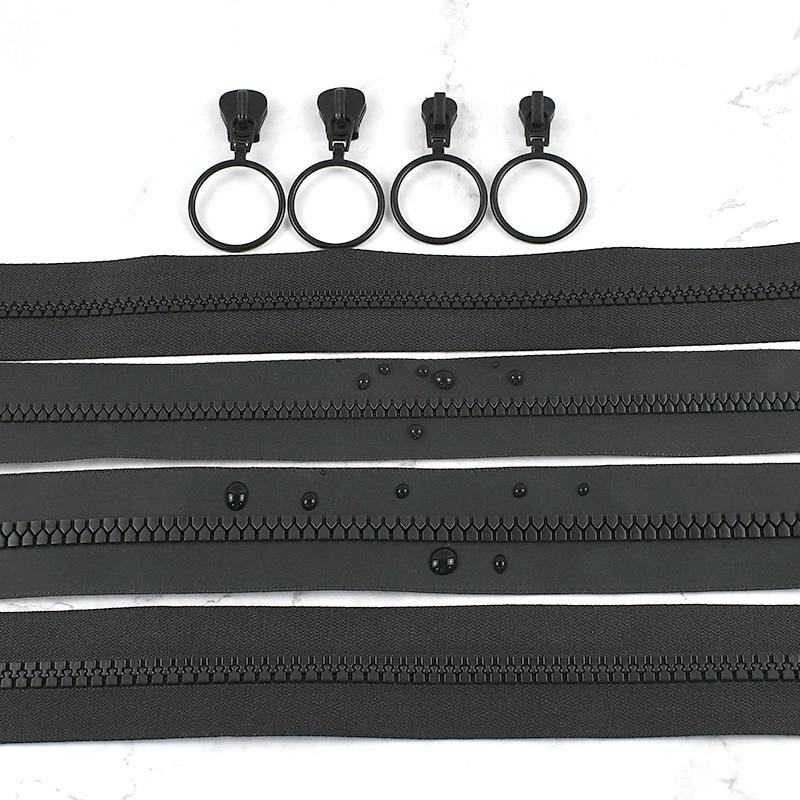 Meetee 1-5M 5# 8# Waterproof Resin Zippers with Zipper Puller Backpack Jacket Zip Sewing Garment Repair Kit DIY Accessories