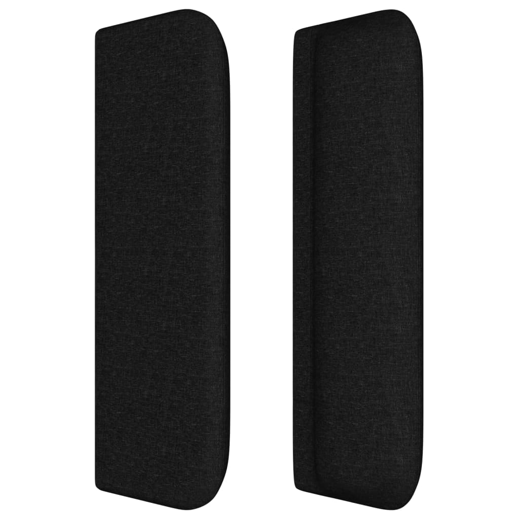 vidaXL Kopfteil mit Ohren Schwarz 93x16x78/88 cm Stoff