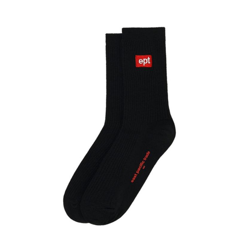 EPT BOX LOGO SOCKS (BLACK_RED)