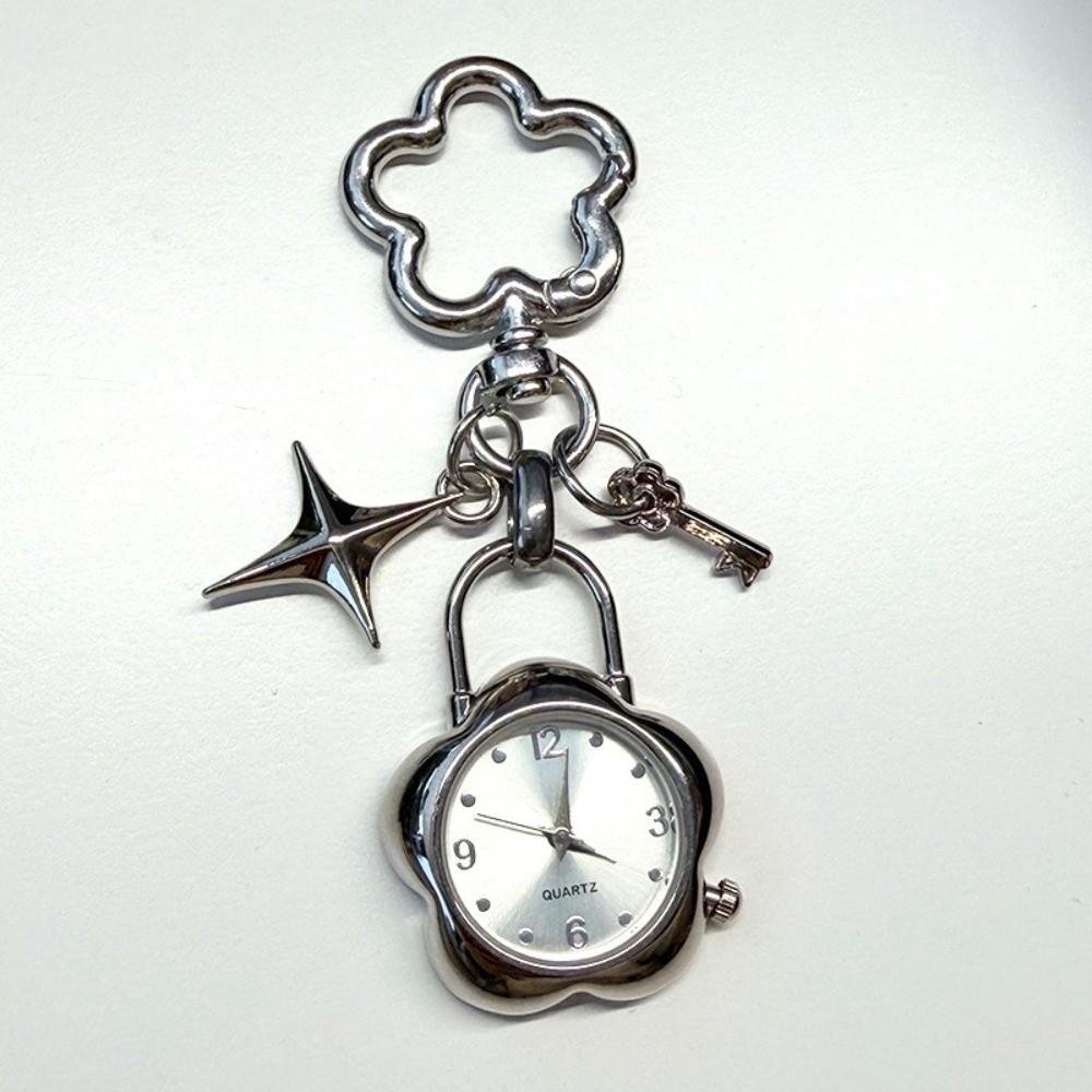 Vintage Look Steampunk Uhr Schlüsselanhänger Metall Paar Stil Schlüsselanhänger Taschenuhr Rucksack Anhänger