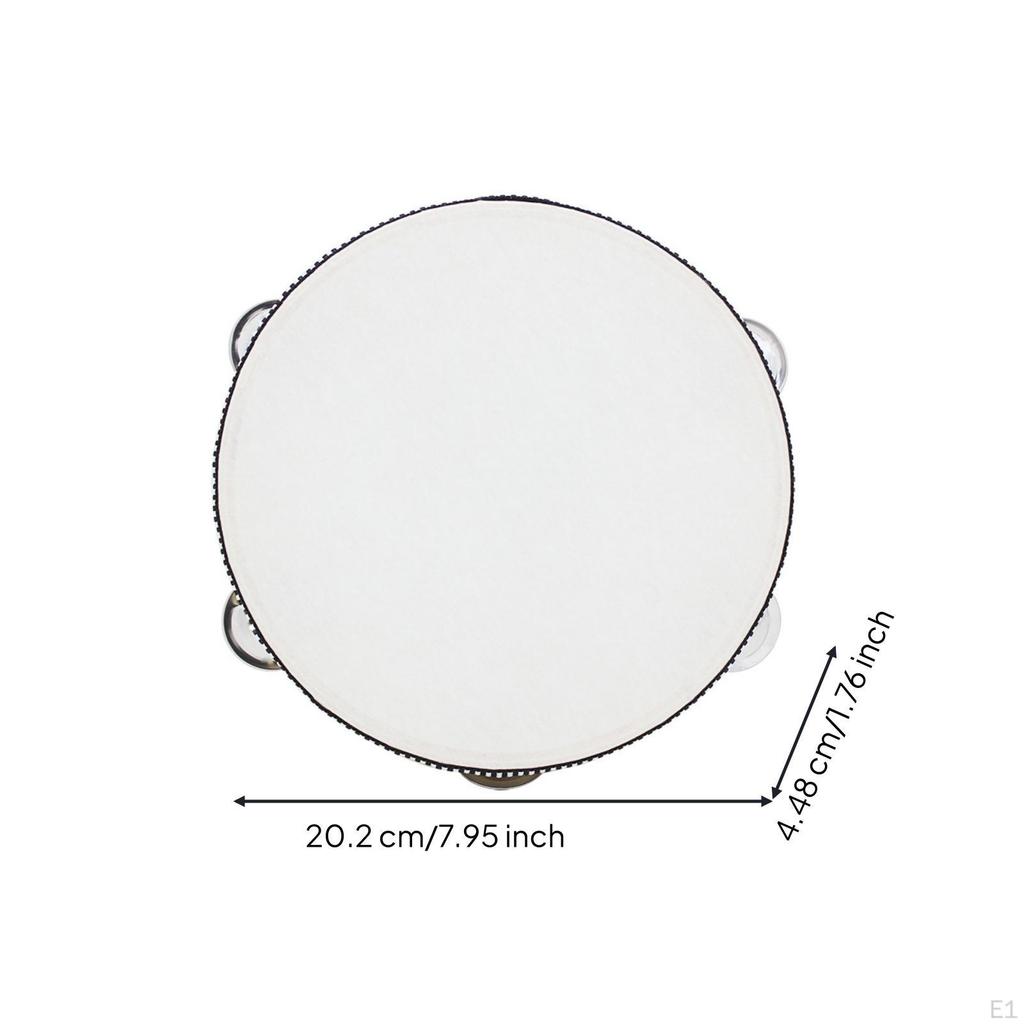 Tambourine Easy to Play with Metal Discs Lightweight Hand Drum for Beginners, Young