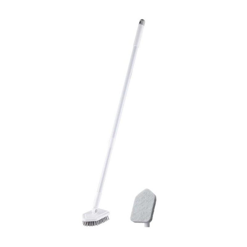 Room Bath Scrubber Cleaning Floor Brush 2 in 1 Replaceable Brush Heads