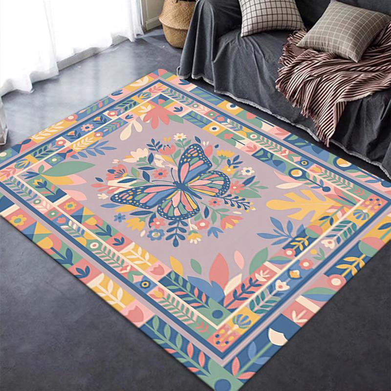 2025 New Butterfly Decoration Carpet Rug for Living Room Bedroom Home Sofa Decoration,Kids play Non-slip Floor Mat37