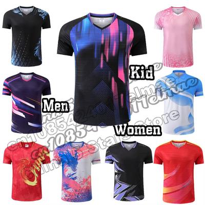 Free Custom Name 2025 China Team Table Tennis Shirts Men Women, Children Ping Pong T Shirt Table Tennis Clothes Badminton Shirts