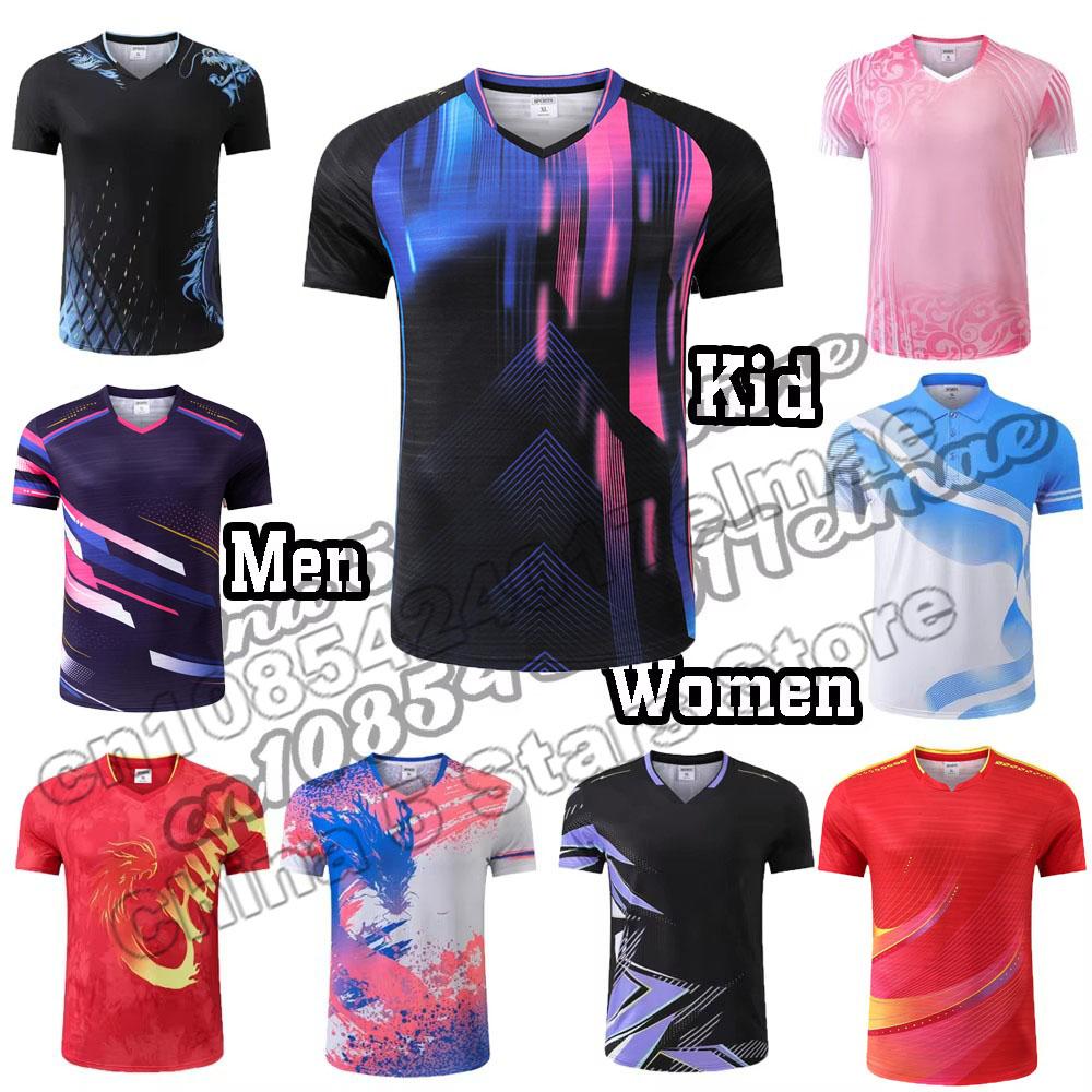 Magliette da Ping Pong Team Cina 2025 Personalizzate con Nome Gratuito Uomo Donna, Maglietta da Ping Pong per Bambini, Abbigliamento da Ping Pong, Magliette da Badminton