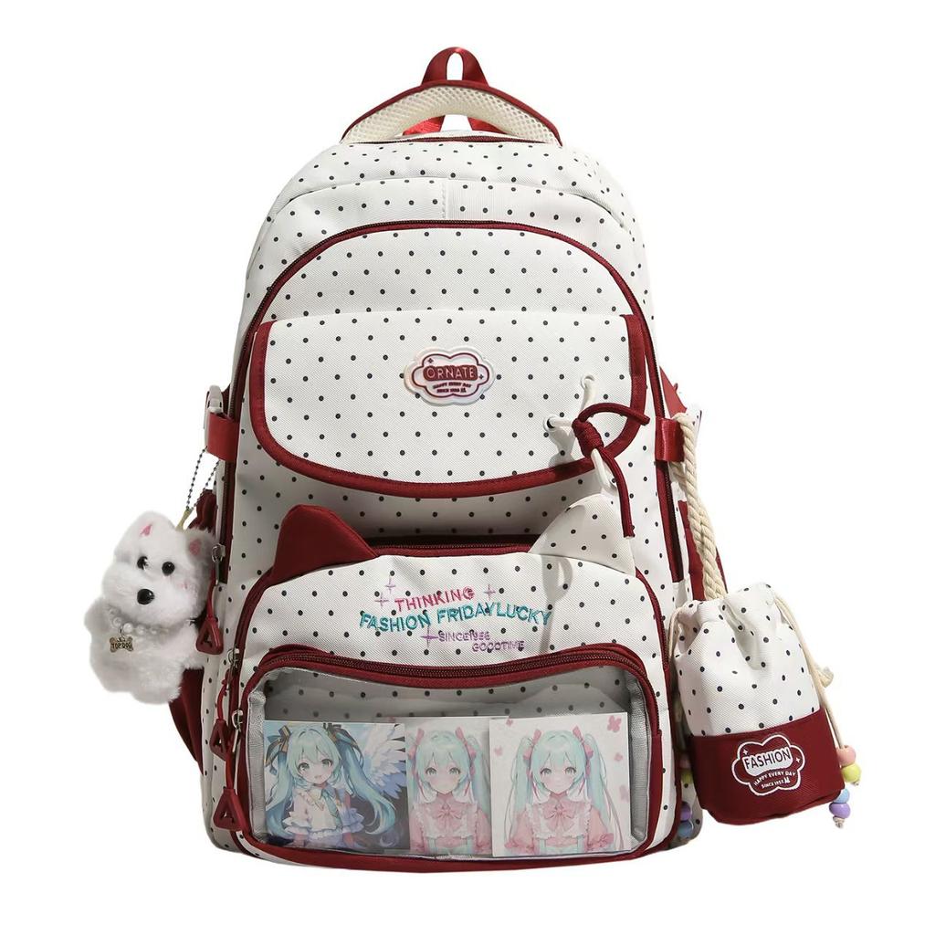 Schoolbag New Large Capacity Campus Backpack Stars Cute Small Fresh Versatile School Bag Travel Commuter Backpack