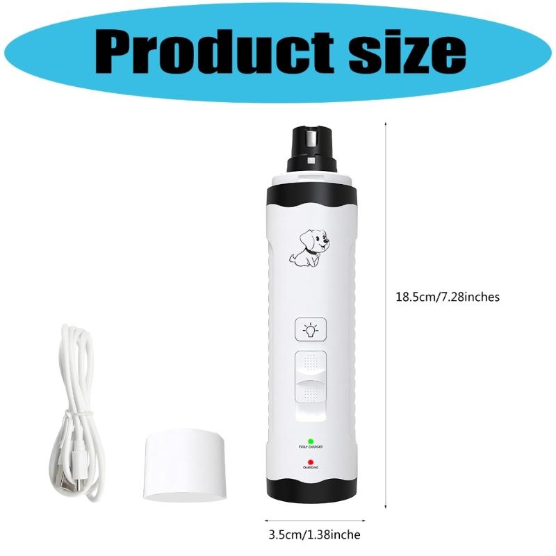 Quiet Rechargeable Dog Cats Nail Trimmer With Low Noise Motor And 2 Speed For Grooming