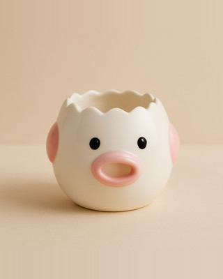 Kreslený roztomilý kuřecí keramický dělič vajíček Bílé oddělovače žloutku Kreativní filtry na vaječné tekutiny Nástroje na pečení Stojany na vejce Kuchyňské potřeby