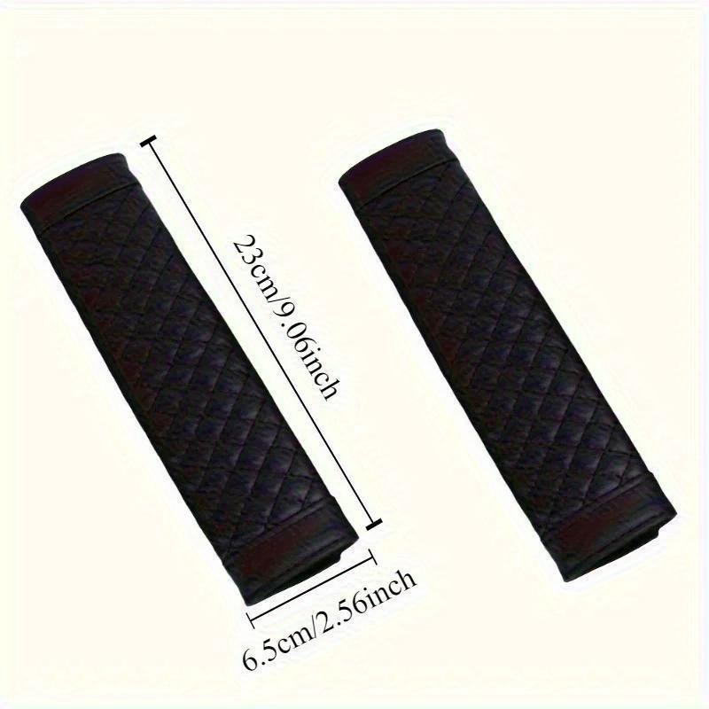 Car Seat Belt Shoulder Cover Embroidery Wear-resistant Non-slip Leather Safety Cover Car Interior Decoration Products