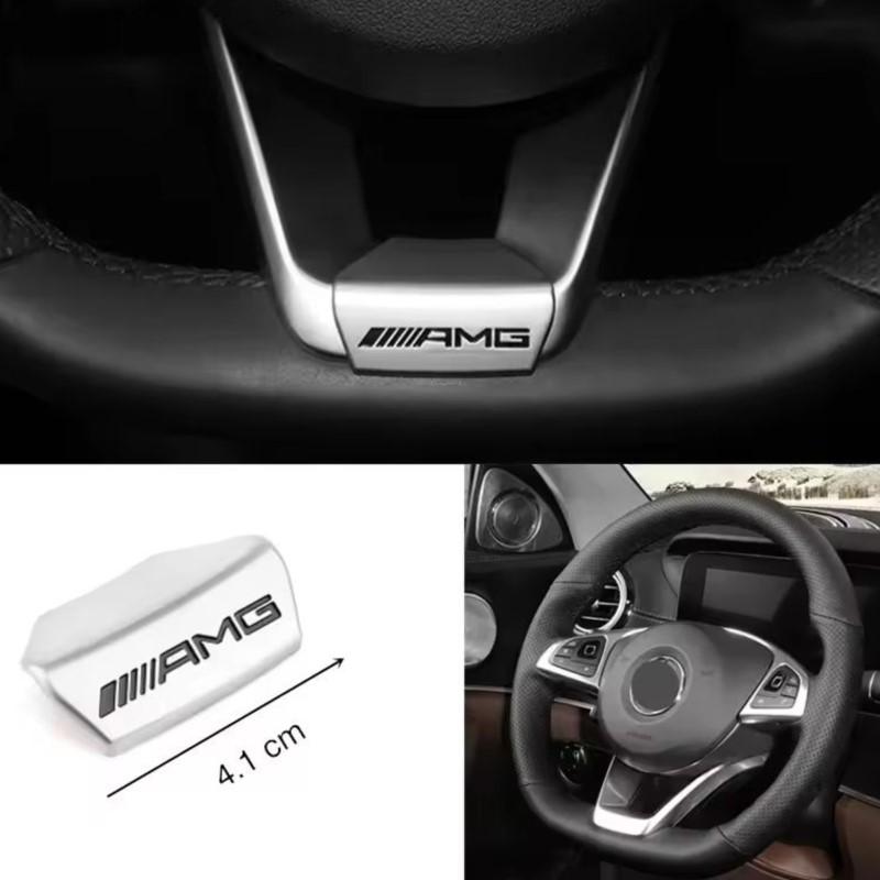 For Mercedes Benz AMG GLC GLA GLB GLE GLS CLA W204 W205 W169 W176 Car Steering Wheel Emblem Sticker Auto Interior Accessories
