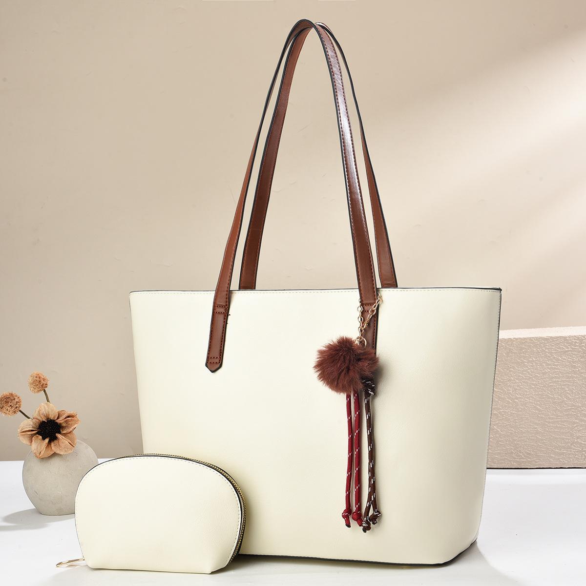 

Pure Color Minimalism Tote Bag Larger Capacity Underarm Single Shoulder Bag Women Commute Work Crossbody Bag PU Leather Handbag бежевый