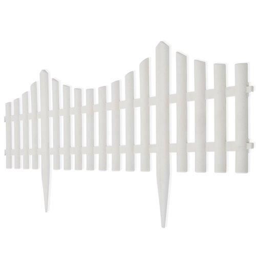 VidaXL Bordure de pelouse Blanc 17 pcs / 10 m 41227