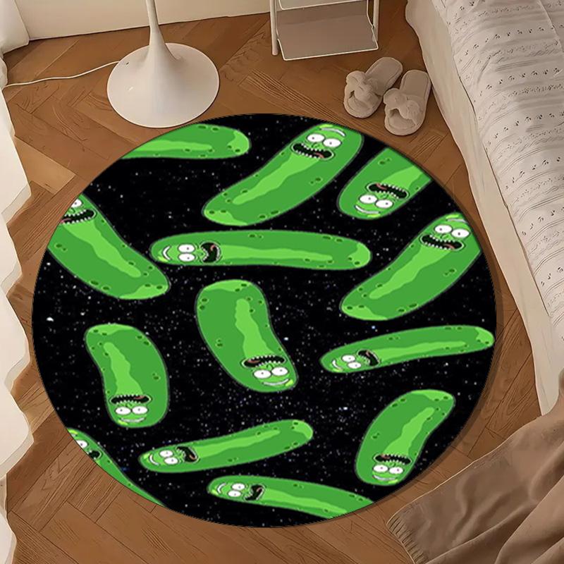 Monster Scientist Round Rug for Livingroom,Bedroom, Palyroom, Chair Rug, Area rug, Circle Carpet, Large Size Fan Christmas gift