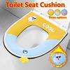 Toilet Cushion Household Plush Zipper Handle Toilet Seat Ring