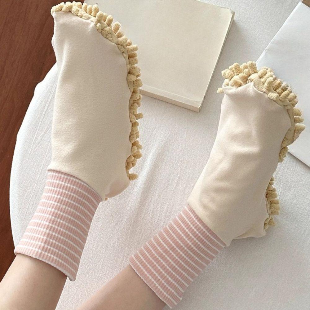 Chenille Sole Washable Sock Mop Absorbent Dusting Socks New Lazy Floor Cleaning Tools Indoor Use